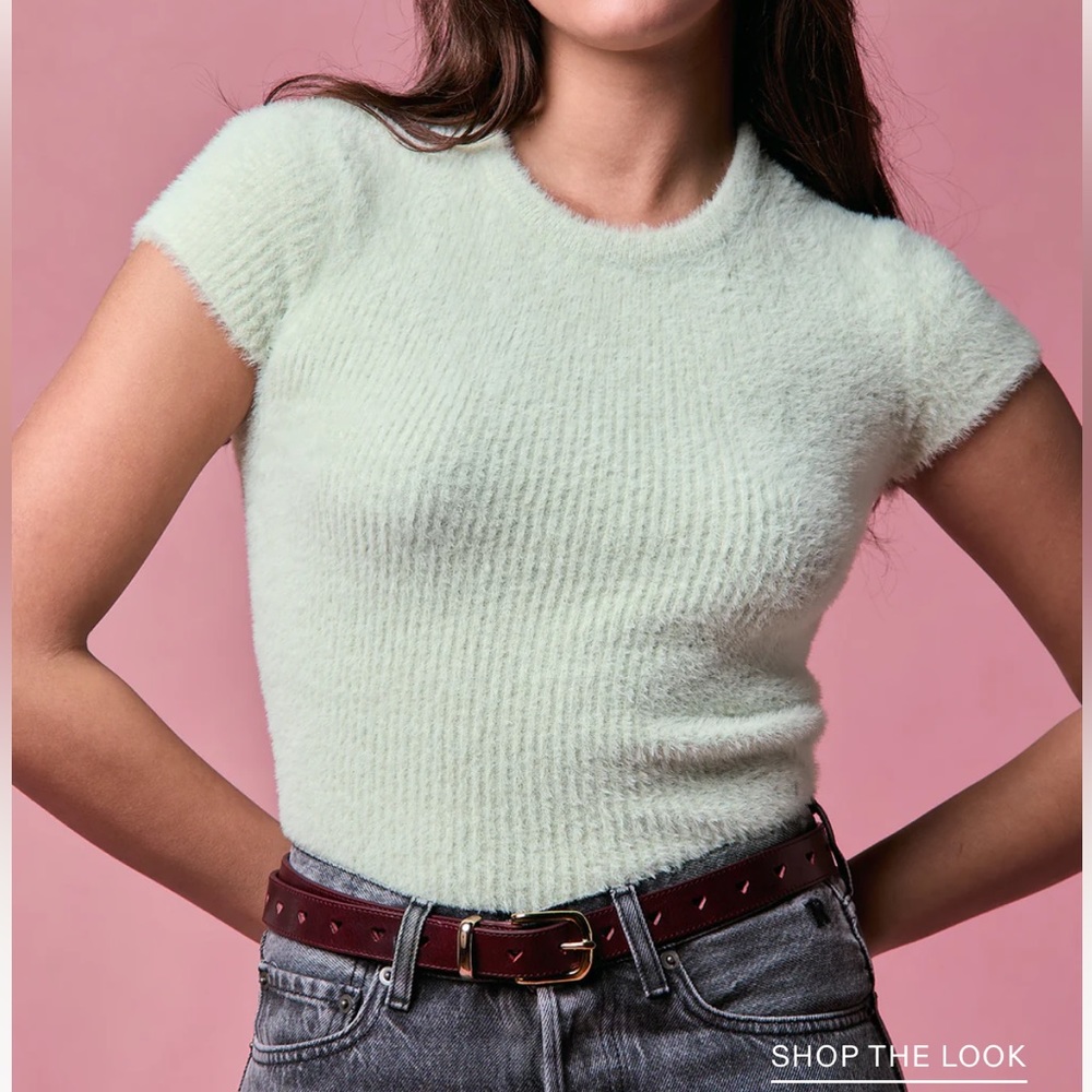 Rouje Seafoam Aurelio fuzzy top 34 xs